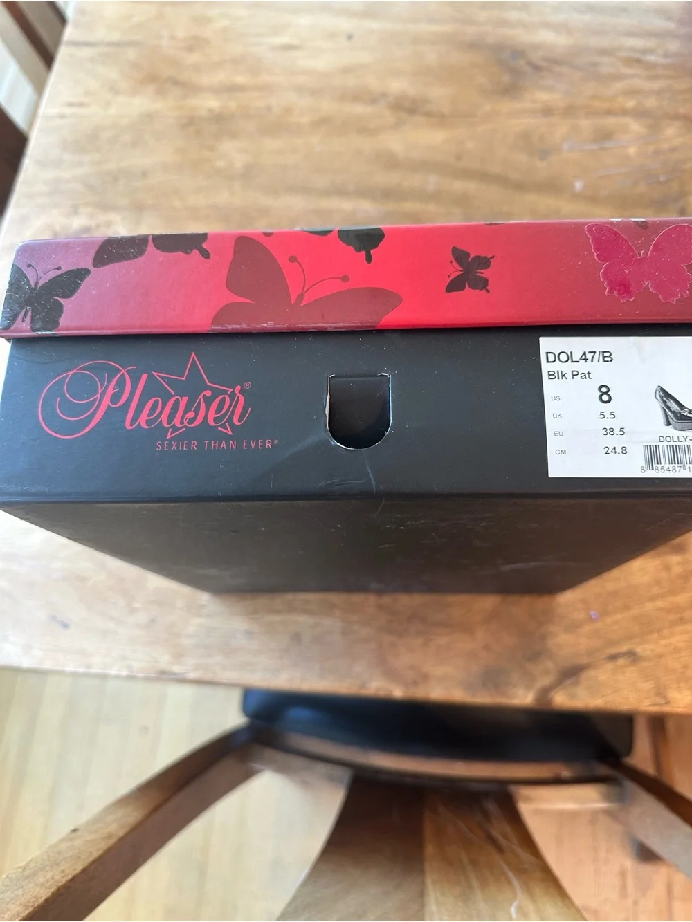 Pleaser Women's Dolly Black Patent Bow Pump